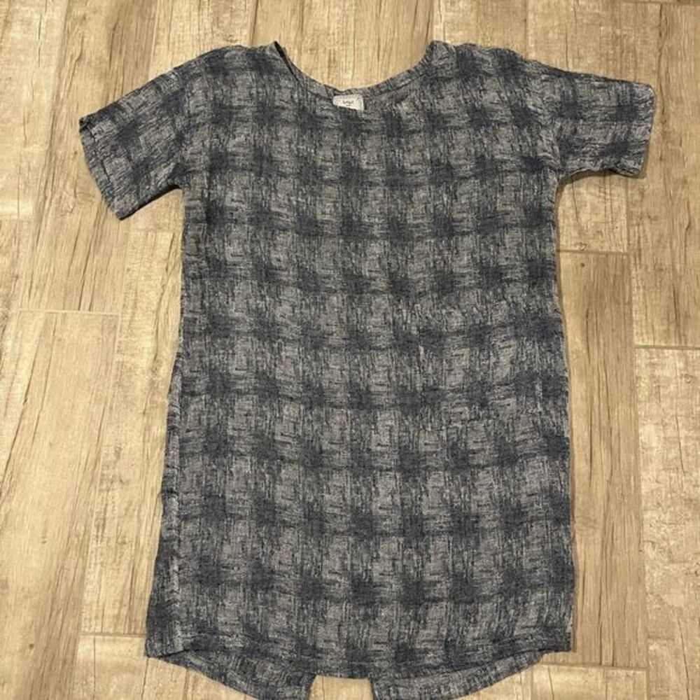 Chalet et Ceci Short Sleeve Linen Dress Relaxed Elegant Boho Lagenlook Chic L